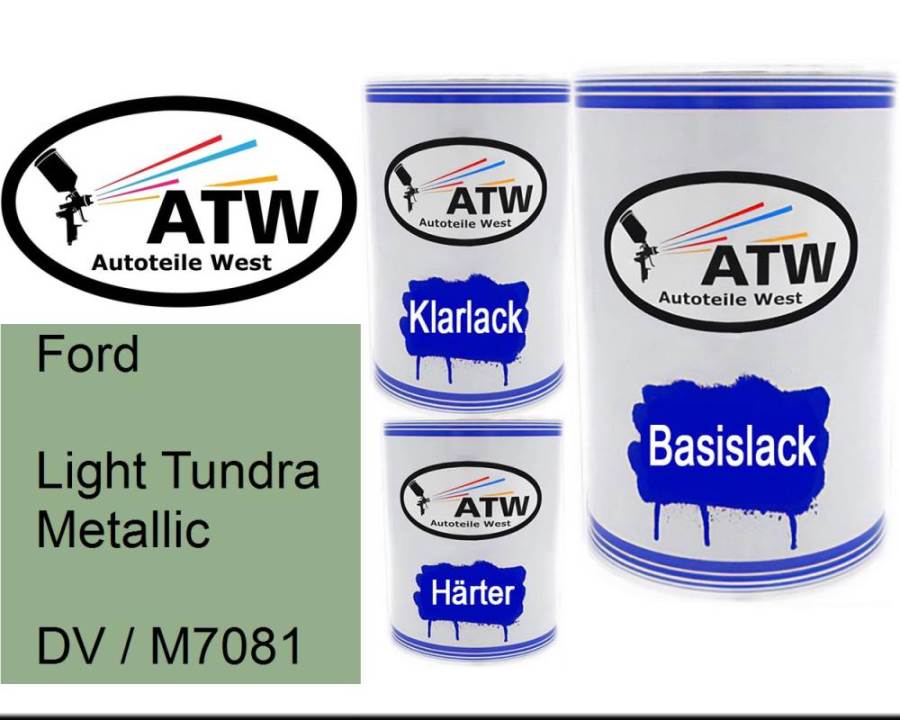 Ford, Light Tundra Metallic, DV / M7081: 500ml Lackdose + 500ml Klarlack + 250ml Härter - Set, von ATW Autoteile West.